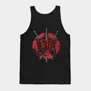 Sword through my heart skeleton Tank Top